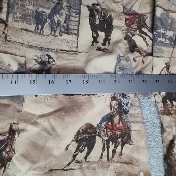 Mens Cowboy Shirt Size XL Bit & Bridle Horse Track Equestrian Button Down VTG - Picture 7 of 8
